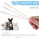 Dog Cotton Buds Long, Pack of 50 Pet Ear Cleaners Long, Ear Cleaning Sticks Pet with Wide Head - for Pets Dogs, Cats (15 cm), High-Quality Cotton
