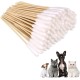Dog Cotton Buds Long, Pack of 50 Pet Ear Cleaners Long, Ear Cleaning Sticks Pet with Wide Head - for Pets Dogs, Cats (15 cm), High-Quality Cotton