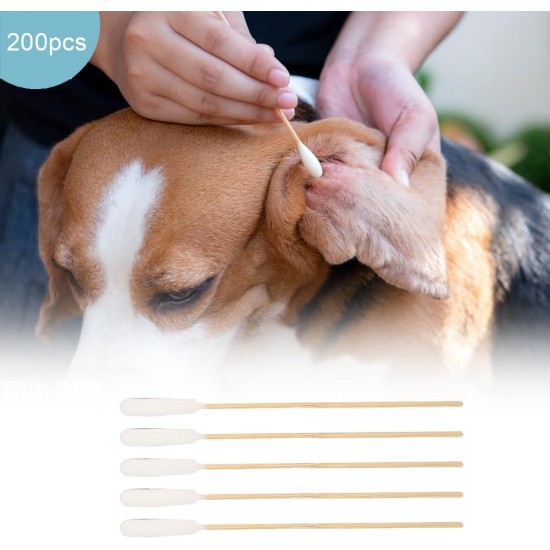 Dog Cotton Buds, Pack of 50 Pet Ear Cleaners Long, Dog Ear Cleaning Sticks, Wooden Ear Cleaning for Pets, Dogs, Ear Cleaning Sticks for Pets, Dogs, Cats, 12 cm Dog Cotton Buds, Pack of 50 Pet Ear Cleaners Long, Dog Ear Cleaning Sticks, Wooden Ear Cleaning for Pets, Dogs, Ear Cleaning Sticks for Pets, Dogs, Cats, 12 cm