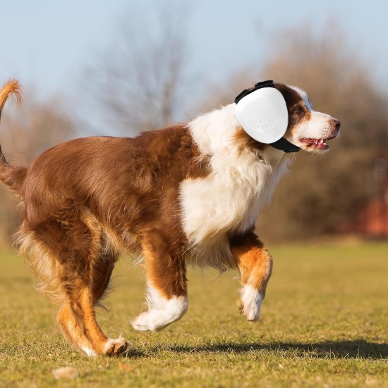 Dog Ear Muffs for Hearing Protection, 29 dB NRR Dog Ear Muffs for Noise Protection, Noise Cancelling Headphones, White Dog Ear Muffs for Hearing Protection, 29 dB NRR Dog Ear Muffs for Noise Protection, Noise Cancelling Headphones, White