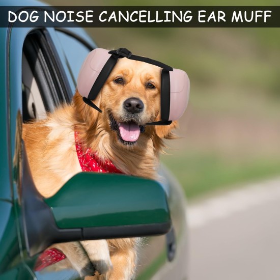 Dog Ear Muffs for Hearing Protection, 29 dB NRR Dog Ear Muffs for Noise Protection, Noise Cancelling Headphones, White Dog Ear Muffs for Hearing Protection, 29 dB NRR Dog Ear Muffs for Noise Protection, Noise Cancelling Headphones, White