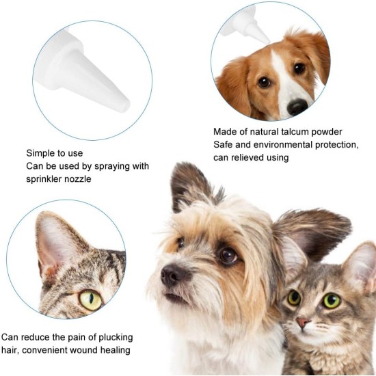 Dog Ear Powder, Otic Cleanser for Dogs, Pet Ear Powder, Keep Pets' Ear Canal Clean and Safe, Easy to Use for Dogs for Plucking Hair Dog Ear Powder, Otic Cleanser for Dogs, Pet Ear Powder, Keep Pets' Ear Canal Clean and Safe, Easy to Use for Dogs for Plucking Hair