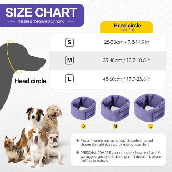 Dog Ear Protectors for Anxiety Relief, Adjustable Dog Hood for Grooming and Bathing, Drying, Noise Protection, Hearing Protection for Cats and Dogs, Size L, Grey) Dog Ear Protectors for Anxiety Relief, Adjustable Dog Hood for Grooming and Bathing, Drying, Noise Protection, Hearing Protection for Cats and Dogs, Size L, Grey)