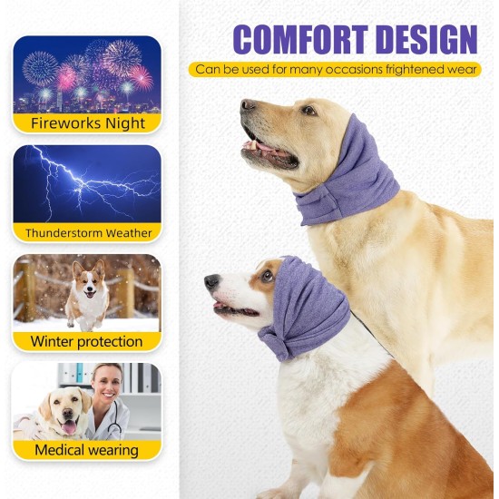 Dog Ear Protectors for Anxiety Relief, Adjustable Dog Hood for Grooming and Bathing, Drying, Noise Protection, Hearing Protection for Cats and Dogs, Size L, Grey) Dog Ear Protectors for Anxiety Relief, Adjustable Dog Hood for Grooming and Bathing, Drying, Noise Protection, Hearing Protection for Cats and Dogs, Size L, Grey)