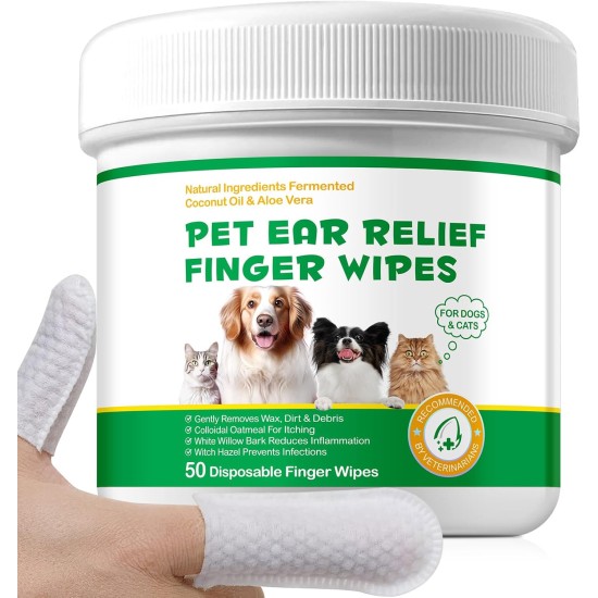 Dog Ear Towels with Finger Pads, Biodegradable Ear Cloths for Dogs, Gentle and Effective, Dog Ear Towels for Ear Cleaning, Both for Cats and Dogs Dog Ear Towels with Finger Pads, Biodegradable Ear Cloths for Dogs, Gentle and Effective, Dog Ear Towels for Ear Cleaning, Both for Cats and Dogs