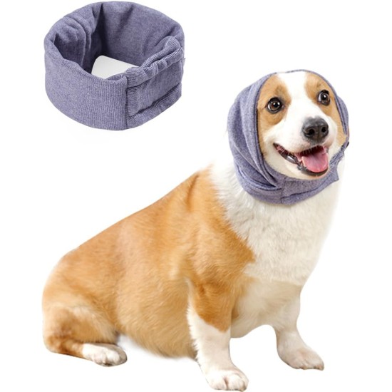 Dog Earmuffs, Soothing Hood, Noise Protection, Neck and Ear Warmers for Comfort, Anxiety Relief and Calming (Dark Grey, L) Dog Earmuffs, Soothing Hood, Noise Protection, Neck and Ear Warmers for Comfort, Anxiety Relief and Calming (Dark Grey, L)