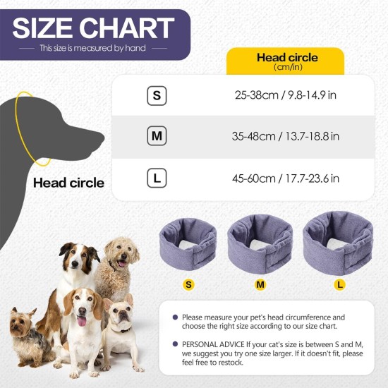 Dog Earmuffs, Soothing Hood, Noise Protection, Neck and Ear Warmers for Comfort, Anxiety Relief and Calming (Dark Grey, L) Dog Earmuffs, Soothing Hood, Noise Protection, Neck and Ear Warmers for Comfort, Anxiety Relief and Calming (Dark Grey, L)