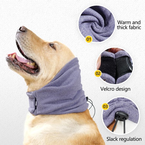 Dog Earmuffs, Soothing Hood, Noise Protection, Neck and Ear Warmers for Comfort, Anxiety Relief and Calming (Dark Grey, L) Dog Earmuffs, Soothing Hood, Noise Protection, Neck and Ear Warmers for Comfort, Anxiety Relief and Calming (Dark Grey, L)