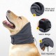 Dog Earmuffs, Soothing Hood, Noise Protection, Neck and Ear Warmers for Comfort, Anxiety Relief and Calming (Dark Grey, L)