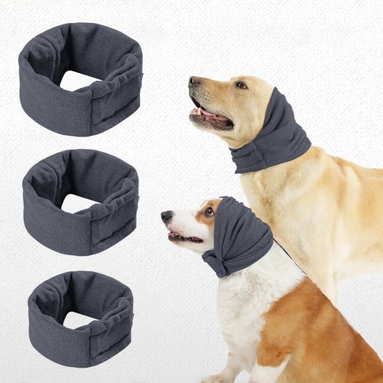 Dog Earmuffs, Soothing Hood, Noise Protection, Neck and Ear Warmers for Comfort, Anxiety Relief and Calming (Dark Grey, L) Dog Earmuffs, Soothing Hood, Noise Protection, Neck and Ear Warmers for Comfort, Anxiety Relief and Calming (Dark Grey, L)