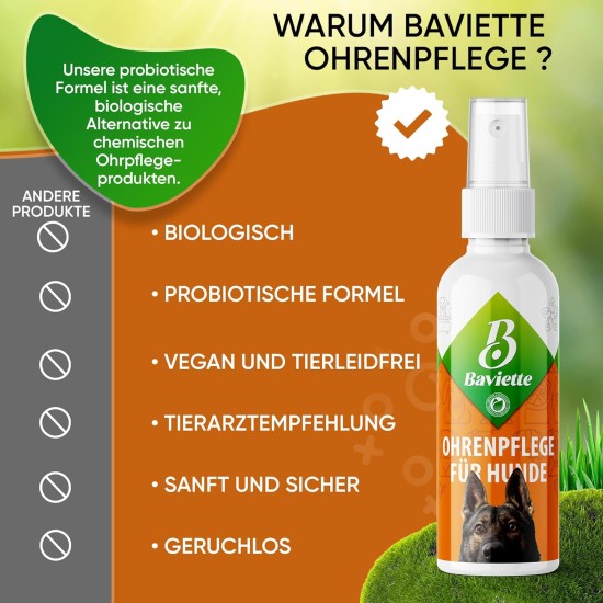 Dog Grooming Kit: (300X) Probiotic Ear Care Spray for Dogs - Natural Ear Cleaner and Earwax Remover, Gentle on Skin and Supports Ear Care (Ear Care 100ml) Dog Grooming Kit: (300X) Probiotic Ear Care Spray for Dogs - Natural Ear Cleaner and Earwax Remover, Gentle on Skin and Supports Ear Care (Ear Care 100ml)