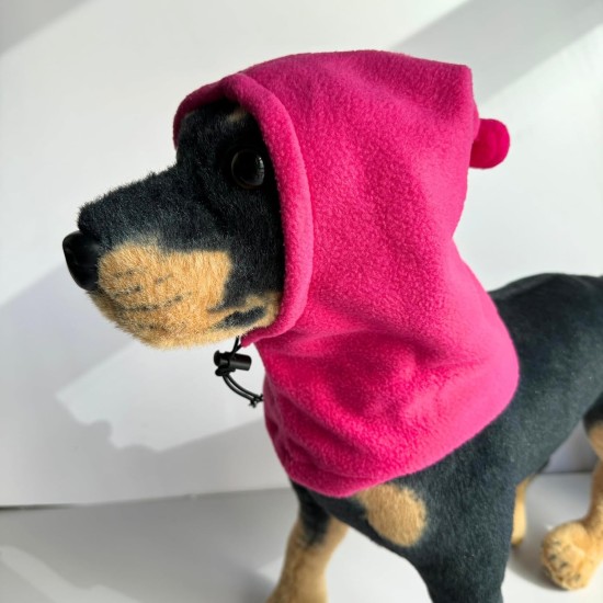 Dog Hat, Soft Warm Fleece Soothing Dog Ears Windproof Quiet Ears for Medium Large Dogs, Hot Pink, XXL Dog Hat, Soft Warm Fleece Soothing Dog Ears Windproof Quiet Ears for Medium Large Dogs, Hot Pink, XXL