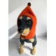 Dog Hat, Soft Warm Fleece Soothing Dog Ears Windproof Quiet Ears for Medium Large Dogs, Hot Pink, XXL
