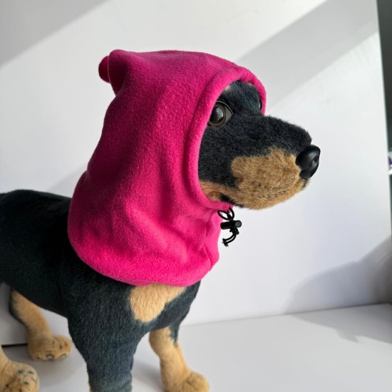 Dog Hat, Soft Warm Fleece Soothing Dog Ears Windproof Quiet Ears for Medium Large Dogs, Hot Pink, XXL Dog Hat, Soft Warm Fleece Soothing Dog Ears Windproof Quiet Ears for Medium Large Dogs, Hot Pink, XXL