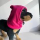 Dog Hat, Soft Warm Fleece Soothing Dog Ears Windproof Quiet Ears for Medium Large Dogs, Hot Pink, XXL