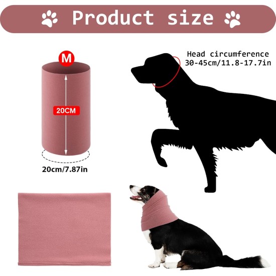 Dog Neck and Ear Warmers for Dogs, Dog Earmuffs Dog Snood Neck and Ear Warmers Dog Neckerchief Headgear for Comfort Dogs Quiet Ear Covers Hood (M,Pink) Dog Neck and Ear Warmers for Dogs, Dog Earmuffs Dog Snood Neck and Ear Warmers Dog Neckerchief Headgear for Comfort Dogs Quiet Ear Covers Hood (M,Pink)