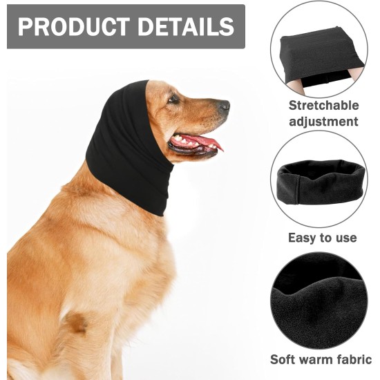 Dog Scarf for Dogs to Reduce Anxiety, Ear Protection and Hearing Protection for Warm Ears and Neck, Noise Protection for Dogs, Ideal for Noise, Suitable for Relaxed Dogs (M, L) Dog Scarf for Dogs to Reduce Anxiety, Ear Protection and Hearing Protection for Warm Ears and Neck, Noise Protection for Dogs, Ideal for Noise, Suitable for Relaxed Dogs (M, L)