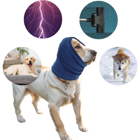 Dog Soothing Headband, Dog Ear Muffs Noise Protection, L, Blue Dog Soothing Headband, Dog Ear Muffs Noise Protection, L, Blue