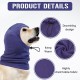 Dog Tube Scarf for Neck and Ear Warmers for Dogs, Earmuffs, Anxiety Relief and Soothing Dog Ears, Warm Winter Pet Tube Scarf, Reduces Noise, Purple, L