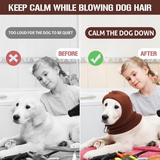 Dog Tube Scarf for Neck and Ear Warmers for Dogs, Earmuffs, Anxiety Relief and Soothing Dog Ears, Warm Winter Pet Tube Scarf, Reduces Noise, Purple, L Dog Tube Scarf for Neck and Ear Warmers for Dogs, Earmuffs, Anxiety Relief and Soothing Dog Ears, Warm Winter Pet Tube Scarf, Reduces Noise, Purple, L