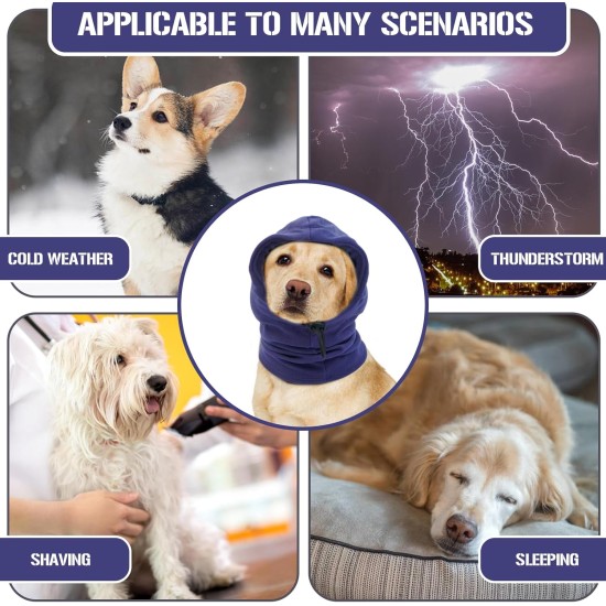 Dog Tube Scarf for Neck and Ear Warmers for Dogs, Earmuffs, Anxiety Relief and Soothing Dog Ears, Warm Winter Pet Tube Scarf, Reduces Noise, Purple, L Dog Tube Scarf for Neck and Ear Warmers for Dogs, Earmuffs, Anxiety Relief and Soothing Dog Ears, Warm Winter Pet Tube Scarf, Reduces Noise, Purple, L