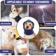 Dog Tube Scarf for Neck and Ear Warmers for Dogs, Earmuffs, Anxiety Relief and Soothing Dog Ears, Warm Winter Pet Tube Scarf, Reduces Noise, Purple, L