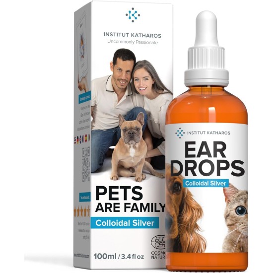 Drops / Ear Cleaner Cats & Dogs - Colloidal Silver 100% Natural Drops / Ear Cleaner Cats & Dogs - Colloidal Silver 100% Natural