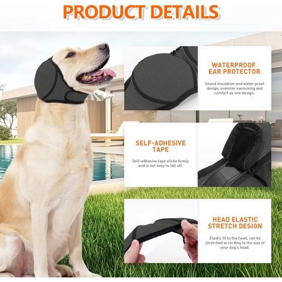 Duuclume Waterproof Dog Earmuffs for Grooming, Bathing, Swimming, Soothing Hoodie, Earmuffs, Noise Protection for Blow Drying, Sleep Aid, Headband (Grey, S) Duuclume Waterproof Dog Earmuffs for Grooming, Bathing, Swimming, Soothing Hoodie, Earmuffs, Noise Protection for Blow Drying, Sleep Aid, Headband (Grey, S)