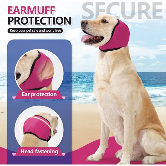 Duuclume Waterproof Dog Earmuffs for Grooming, Bathing, Swimming, Soothing Hoodie, Earmuffs, Noise Protection for Blow Drying, Sleep Aid, Headband (Grey, S) Duuclume Waterproof Dog Earmuffs for Grooming, Bathing, Swimming, Soothing Hoodie, Earmuffs, Noise Protection for Blow Drying, Sleep Aid, Headband (Grey, S)