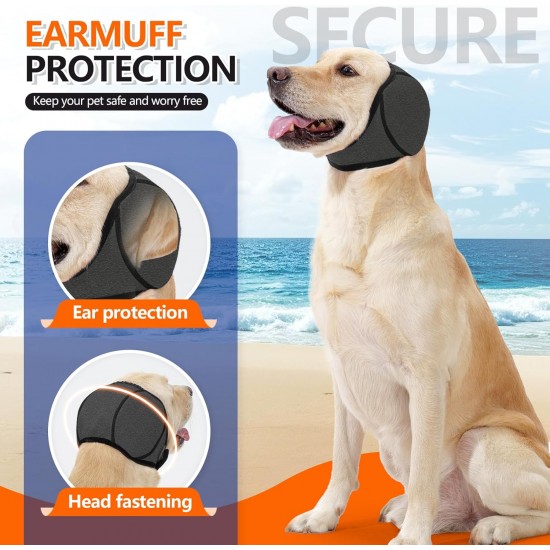 Duuclume Waterproof Dog Earmuffs for Grooming, Bathing, Swimming, Soothing Hoodie, Earmuffs, Noise Protection for Blow Drying, Sleep Aid, Headband (Grey, S) Duuclume Waterproof Dog Earmuffs for Grooming, Bathing, Swimming, Soothing Hoodie, Earmuffs, Noise Protection for Blow Drying, Sleep Aid, Headband (Grey, S)