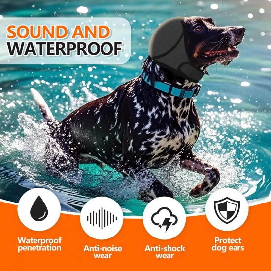 Duuclume Waterproof Dog Earmuffs for Grooming, Bathing, Swimming, Soothing Hoodie, Earmuffs, Noise Protection for Blow Drying, Sleep Aid, Headband (Grey, S) Duuclume Waterproof Dog Earmuffs for Grooming, Bathing, Swimming, Soothing Hoodie, Earmuffs, Noise Protection for Blow Drying, Sleep Aid, Headband (Grey, S)