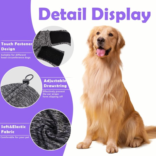 EASY JOY Adjustable Dog Ear Muffs Noise Protection, Small Dog Earmuffs for Comfort Small Dog Earmuffs, Earmuffs for Pets, Dog Neck and Ears Warmer, Dog Hoodie, Anti Anxiety Snood EASY JOY Adjustable Dog Ear Muffs Noise Protection, Small Dog Earmuffs for Comfort Small Dog Earmuffs, Earmuffs for Pets, Dog Neck and Ears Warmer, Dog Hoodie, Anti Anxiety Snood