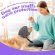 EASY JOY Adjustable Dog Ear Muffs Noise Protection, Small Dog Earmuffs for Comfort Small Dog Earmuffs, Earmuffs for Pets, Dog Neck and Ears Warmer, Dog Hoodie, Anti Anxiety Snood