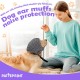 EASY JOY Adjustable Dog Ear Muffs Noise Protection, Small Dog Earmuffs for Comfort Small Dog Earmuffs, Earmuffs for Pets, Dog Neck and Ears Warmer, Dog Hoodie, Anti Anxiety Snood