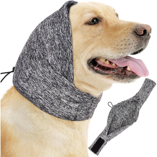 EASY JOY Adjustable Dog Ear Muffs Noise Protection, Small Dog Earmuffs for Comfort Small Dog Earmuffs, Earmuffs for Pets, Dog Neck and Ears Warmer, Dog Hoodie, Anti Anxiety Snood