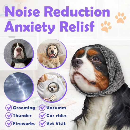EASY JOY Adjustable Earmuffs Dog, Adjustable Earmuffs for Pets, Earmuffs for Dogs, Dog Calming Headwear, Blue S EASY JOY Adjustable Earmuffs Dog, Adjustable Earmuffs for Pets, Earmuffs for Dogs, Dog Calming Headwear, Blue S