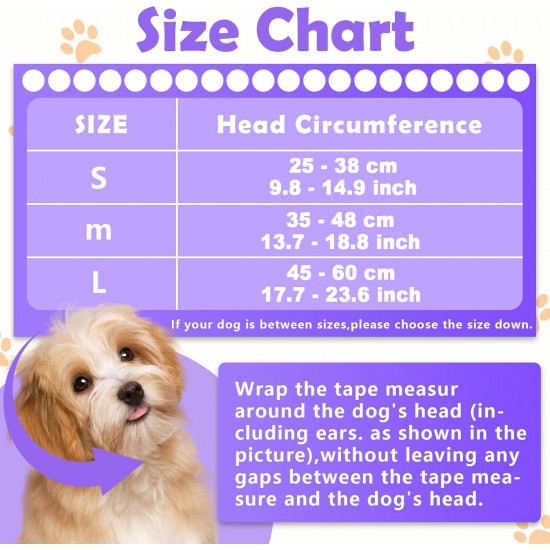 EASY JOY Adjustable Earmuffs Dog, Adjustable Earmuffs for Pets, Earmuffs for Dogs, Dog Calming Headwear, Blue S EASY JOY Adjustable Earmuffs Dog, Adjustable Earmuffs for Pets, Earmuffs for Dogs, Dog Calming Headwear, Blue S