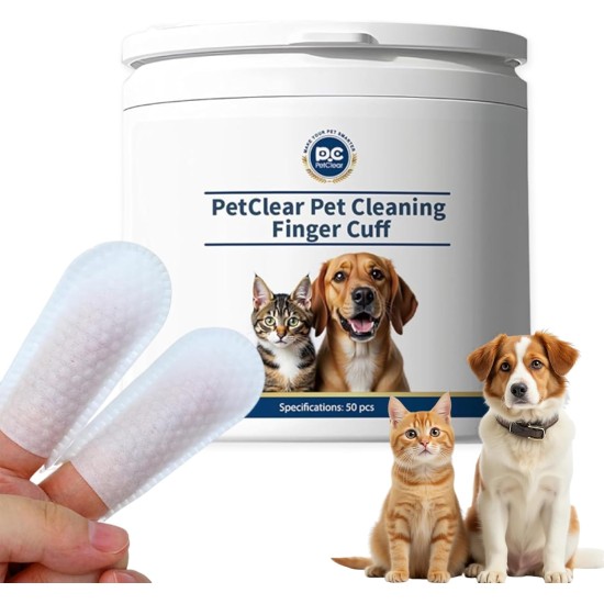 Ear Care Finger Pads for Dogs & Cats Pack of 50 - Ear Cleaner for Dogs - Disposable Cleaning Finger Cots for Ears, Chin & Eyes, Dog Ear Cleaners - Practical Ear Cleaner Dog (SJZT-1-50pcs) Ear Care Finger Pads for Dogs & Cats Pack of 50 - Ear Cleaner for Dogs - Disposable Cleaning Finger Cots for Ears, Chin & Eyes, Dog Ear Cleaners - Practical Ear Cleaner Dog (SJZT-1-50pcs)