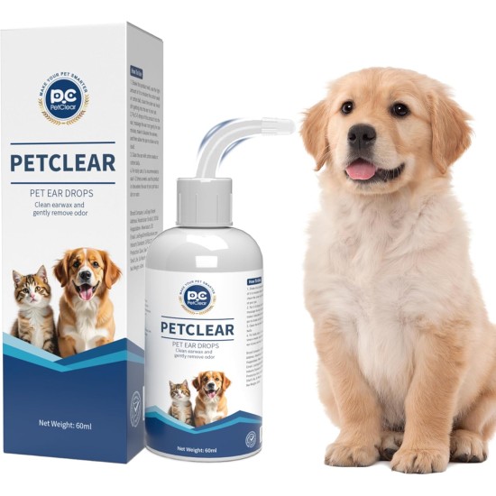 Ear Cleaner Dogs & Cats 60 ml, Prevention Against Ear Mites, Dogs, Stops Ear Inflammation and Itching, Ear Cleaner, Dog Ear Wax, Dirt, Odour Remover Ear Cleaner Dogs & Cats 60 ml, Prevention Against Ear Mites, Dogs, Stops Ear Inflammation and Itching, Ear Cleaner, Dog Ear Wax, Dirt, Odour Remover