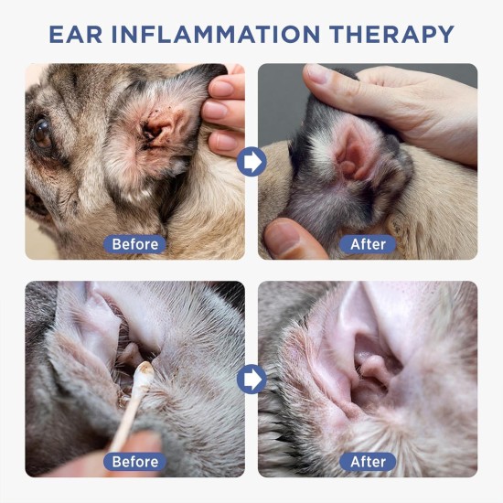 Ear Cleaner Dogs & Cats 60 ml, Prevention Against Ear Mites, Dogs, Stops Ear Inflammation and Itching, Ear Cleaner, Dog Ear Wax, Dirt, Odour Remover Ear Cleaner Dogs & Cats 60 ml, Prevention Against Ear Mites, Dogs, Stops Ear Inflammation and Itching, Ear Cleaner, Dog Ear Wax, Dirt, Odour Remover