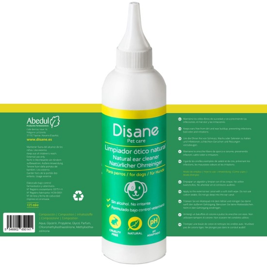 Ear Cleaner for Dogs with Natural Ingredients | Remove Earwax, Dirt and Secretions to Avoid Ear Inflammation | For Dog Ear Care Ear Cleaner for Dogs with Natural Ingredients | Remove Earwax, Dirt and Secretions to Avoid Ear Inflammation | For Dog Ear Care