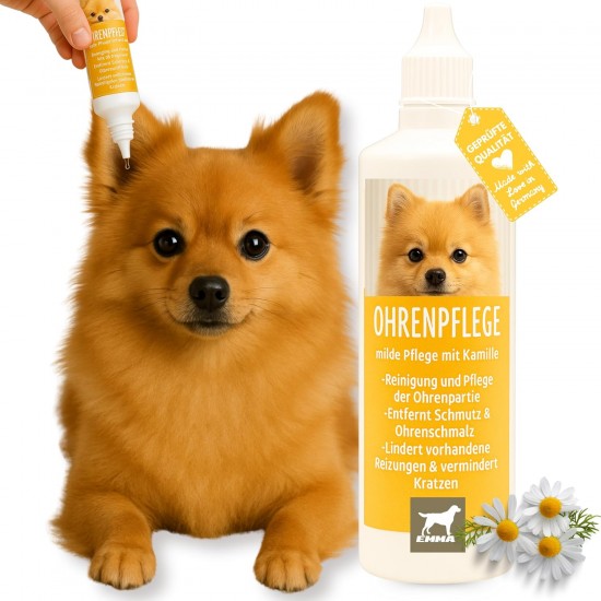 Ear Drops for Dogs 100 ml Ear Wax Remover with Chamomile I Ear Cleaner Dog for Itching I Ear Care as Ear Wash I Agent Ear Cleaner I Ear Cleaning Against Earwax & Dirt Ear Drops for Dogs 100 ml Ear Wax Remover with Chamomile I Ear Cleaner Dog for Itching I Ear Care as Ear Wash I Agent Ear Cleaner I Ear Cleaning Against Earwax & Dirt