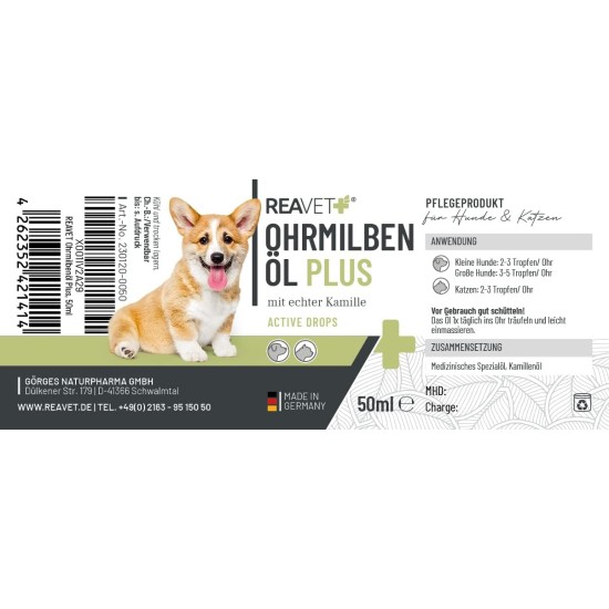 Ear Mite Oil Plus 50 ml Instant Effective Remedy for Dogs - Against Ear Mites with Chamomile for Dogs, Gentle Care for Itching in the Ear, Ear Drops Mites, Ear Cleaner Ear Mite Oil Plus 50 ml Instant Effective Remedy for Dogs - Against Ear Mites with Chamomile for Dogs, Gentle Care for Itching in the Ear, Ear Drops Mites, Ear Cleaner