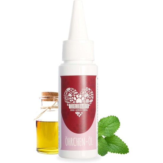 Ear Oil for Cleaning & Care of Sensitive Dog Ears - Ear Care for Dogs with Natural Ingredients - Ear Cleaner Removes Dirt and Earwax (50 ml) Ear Oil for Cleaning & Care of Sensitive Dog Ears - Ear Care for Dogs with Natural Ingredients - Ear Cleaner Removes Dirt and Earwax (50 ml)