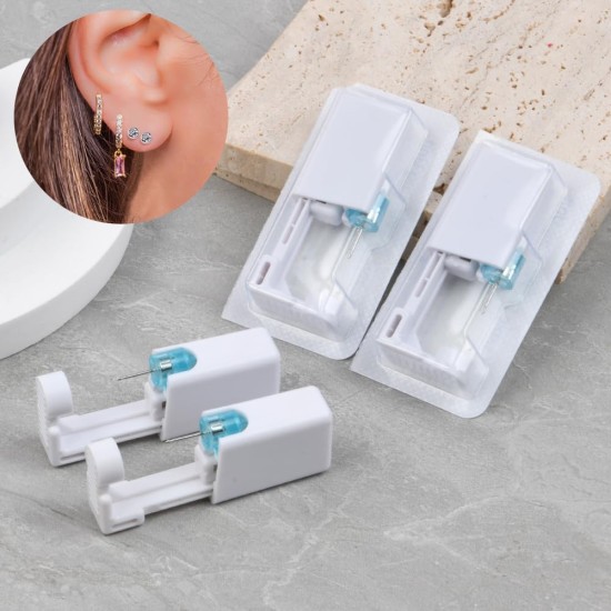 Ear Piercing Gun, 6/9/10/12 Pieces Ear Piercing Sterile Sterile Safety Ear Piercing Gun, Piercing Gun with Stud Earrings, Painless Self-Piercing Tool Ear Piercing Gun, 6/9/10/12 Pieces Ear Piercing Sterile Sterile Safety Ear Piercing Gun, Piercing Gun with Stud Earrings, Painless Self-Piercing Tool