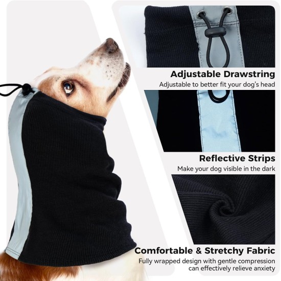 Ear Protection Dog, Dog Ear Pain Dog Headphones Headband Hearing Protection Dog Soothing Ear Protection Dog for Dog Hearing Protection Winter Dog Head Wrap with Cord Fix (Grey, M) Ear Protection Dog, Dog Ear Pain Dog Headphones Headband Hearing Protection Dog Soothing Ear Protection Dog for Dog Hearing Protection Winter Dog Head Wrap with Cord Fix (Grey, M)