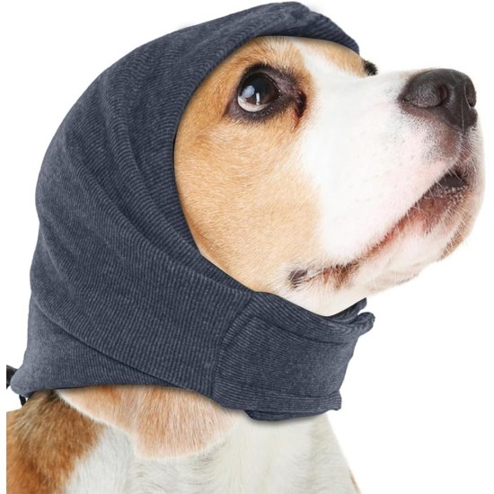 Ear Protection for Dogs Soothing with Adjustable Self-Adhesive Pet Ear Flap Head Wrap Earmuffs Winter Hat Ear Protection Dog for Anxiety Relief and Soothing (L)
