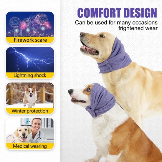 Earmuffs for Dogs, Without Flap, Soothing Dog Ear Cover, Noise Protection, Pet Ear Wrap for Dogs, Anxiety Relief, Hearing Protection Earmuffs for Dogs, Without Flap, Soothing Dog Ear Cover, Noise Protection, Pet Ear Wrap for Dogs, Anxiety Relief, Hearing Protection