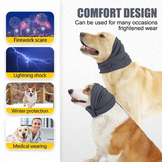 Earmuffs for Dogs, Without Flap, Soothing Dog Ear Cover, Noise Protection, Pet Ear Wrap for Dogs, Anxiety Relief, Hearing Protection Earmuffs for Dogs, Without Flap, Soothing Dog Ear Cover, Noise Protection, Pet Ear Wrap for Dogs, Anxiety Relief, Hearing Protection
