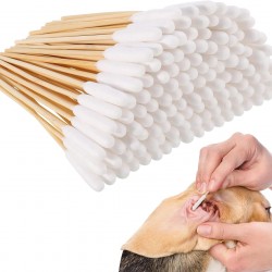 FANTESI Pack of 200 Dog Cotton Buds Ear Cleaner for Pets Ear Cleaning for Dogs, 15 cm Ear Cleaner Ear Cleaning Sticks for Pets Dog, Cat (4 Packs) FANTESI Pack of 200 Dog Cotton Buds Ear Cleaner for Pets Ear Cleaning for Dogs, 15 cm Ear Cleaner Ear Cleaning Sticks for Pets Dog, Cat (4 Packs)